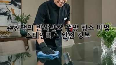 춘천댁의 ✨반짝반짝✨ 주방 청소 비법: 스테인리스 완전 정복!